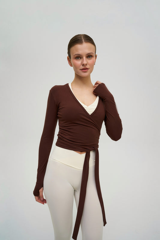 Топ болеро Maya Wrap Top - Espresso
